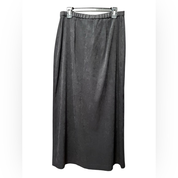 🟠Lennie LNY New York Black Faux Suede Button-Front Maxi Skirt – Size 12 - Picture 2 of 4